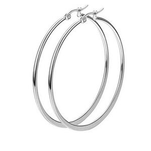 Elegant Silver Hoop Earrings